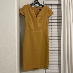 Cute Yellow/Mustard Office Dress